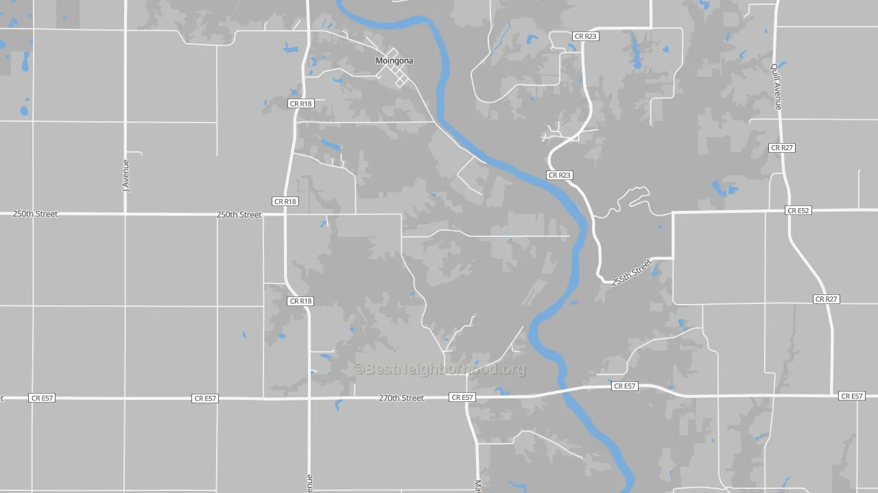 Transit Grade map of Moingona, IA