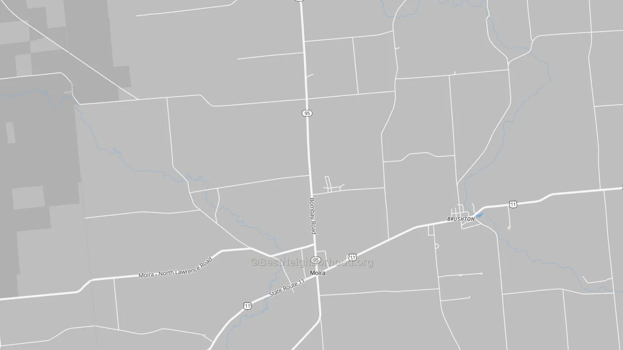 Transit Grade map of Moira, NY