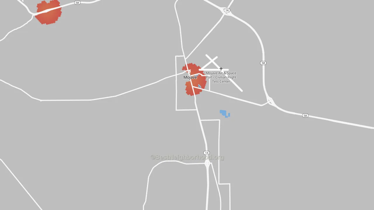Transit Grade map of Mojave, CA