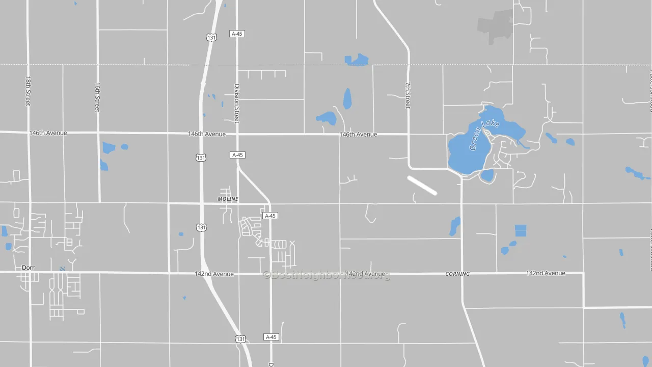 Transit Grade map of Moline, MI