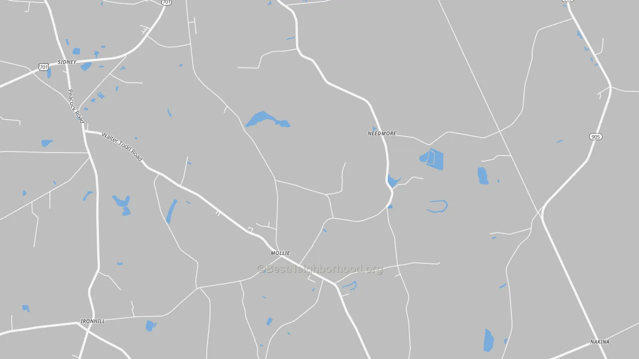 Transit Grade map of Mollie, NC