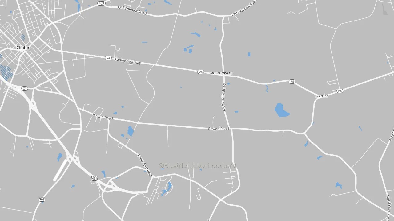 Transit Grade map of Moltonville, NC