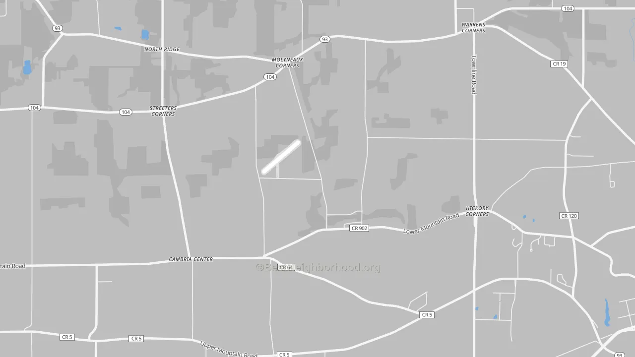 Transit Grade map of Molyneaux Corners, NY