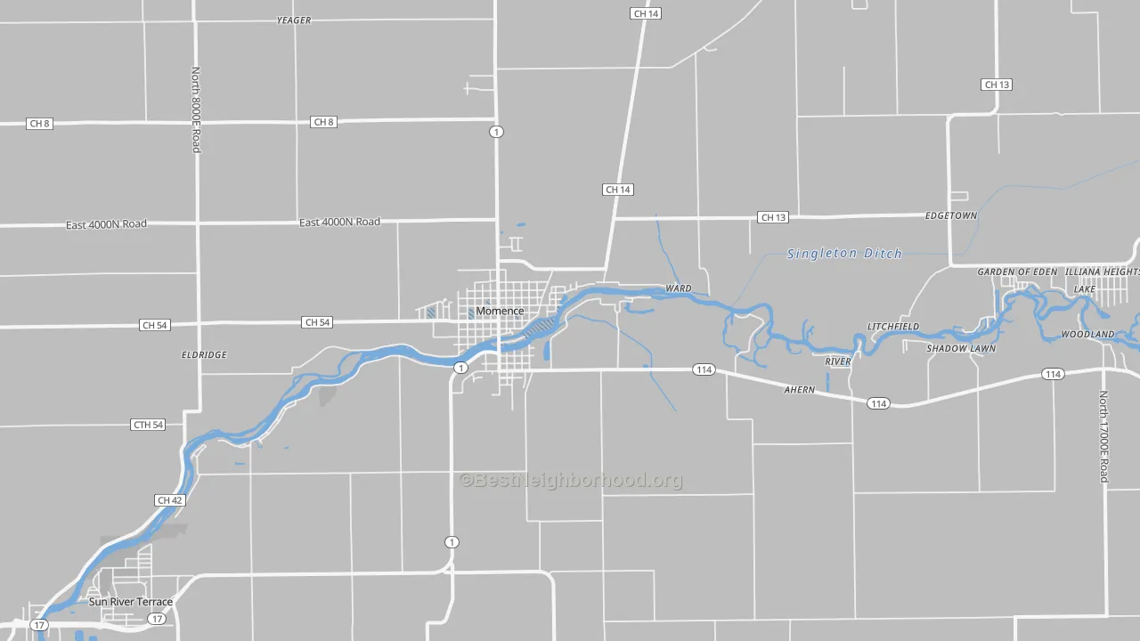 Transit Grade map of Momence, IL
