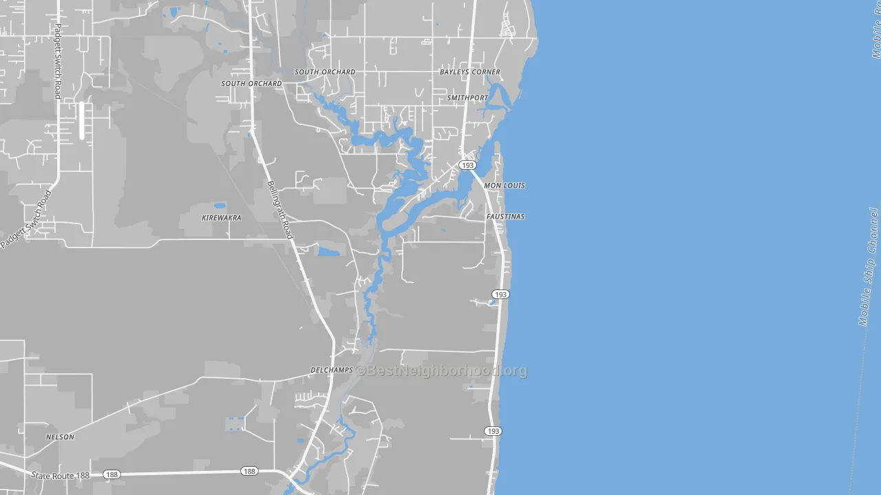 Transit Grade map of Mon Louis, AL