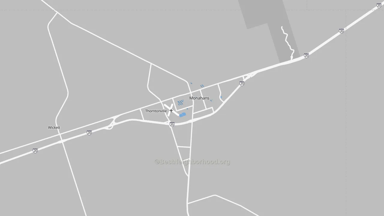Transit Grade map of Monahans, TX