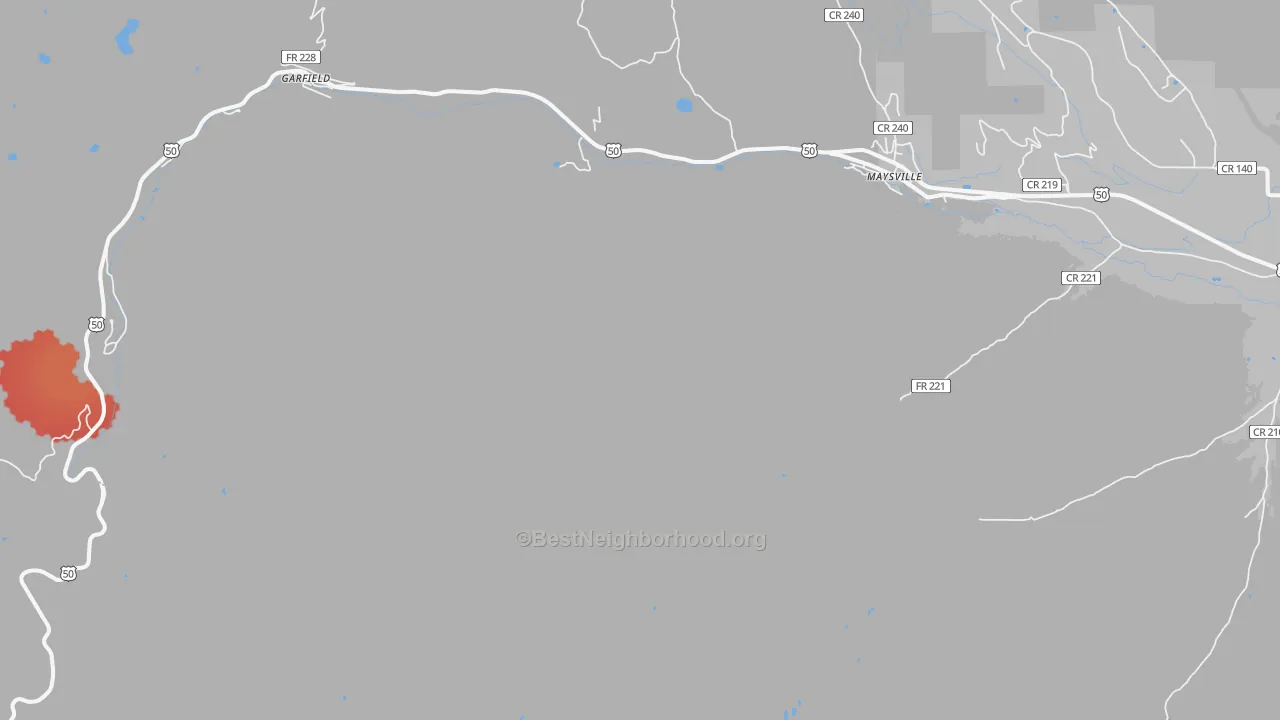 Transit Grade map of Monarch, CO