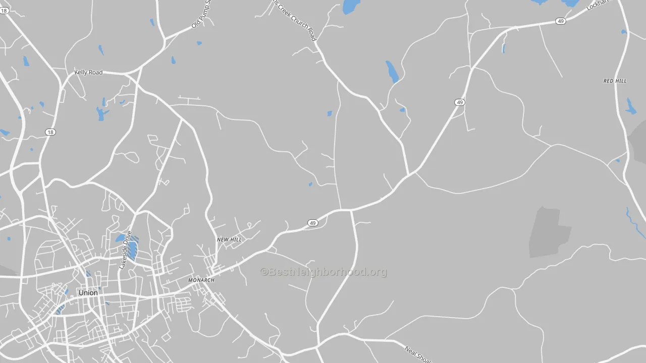 Transit Grade map of Monarch, SC