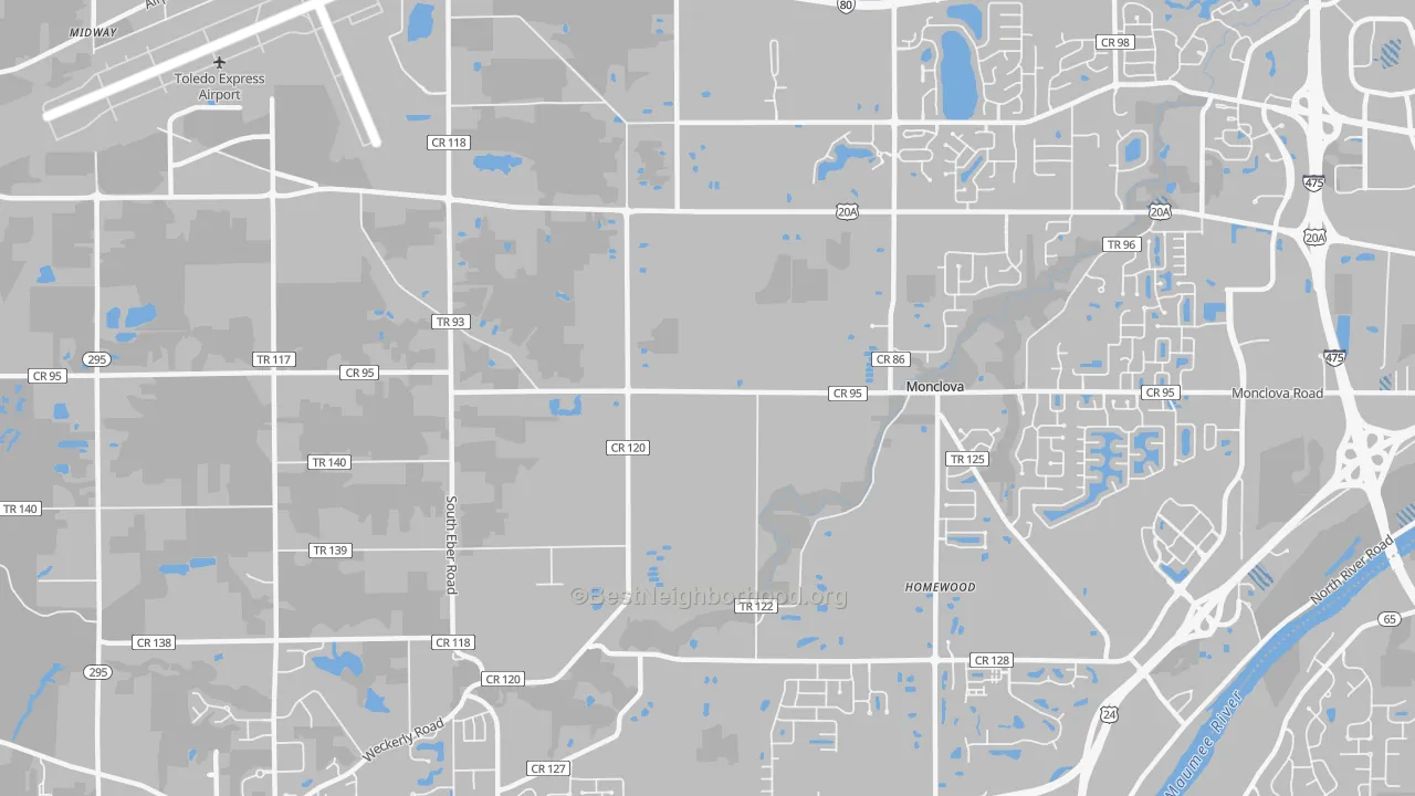 Transit Grade map of Monclova, OH