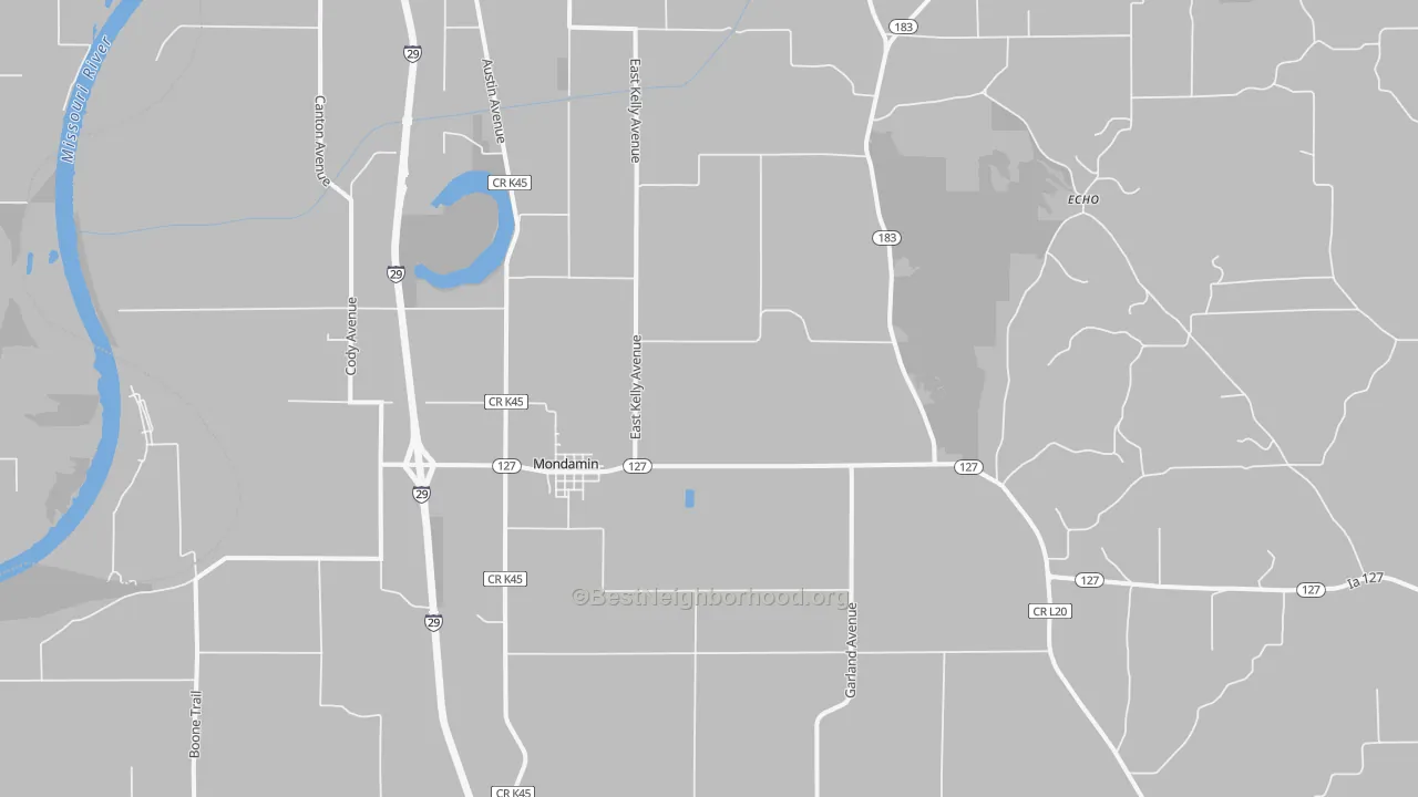 Transit Grade map of Mondamin, IA