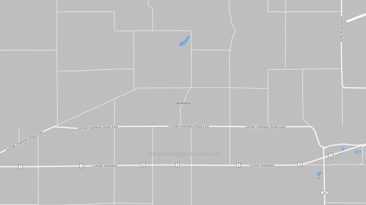 Transit Grade map of Mondovi, WA