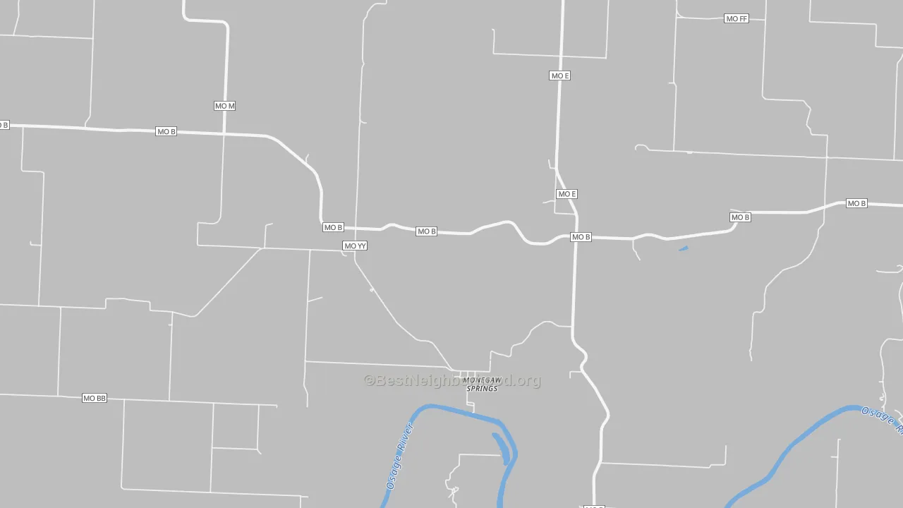 Transit Grade map of Monegaw Springs, MO