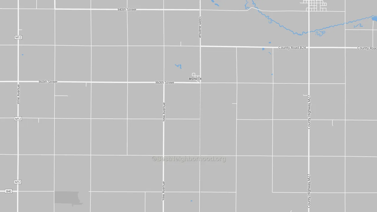 Transit Grade map of Moneta, IA