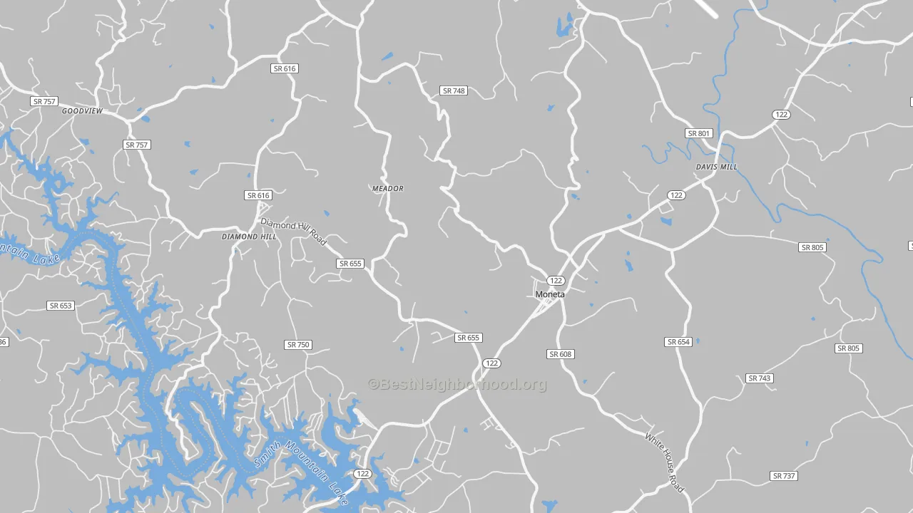 Transit Grade map of Moneta, VA