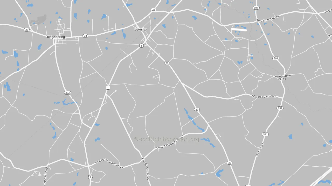 Transit Grade map of Monetta, SC