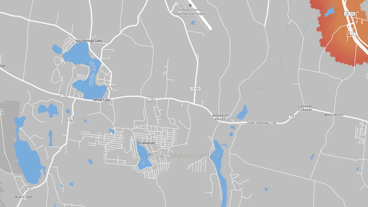 Transit Grade map of Mongaup Valley, NY