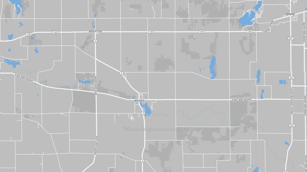 Transit Grade map of Mongo, IN