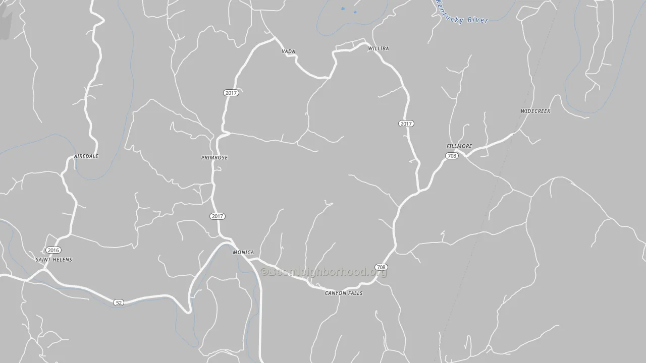 Transit Grade map of Monica, KY