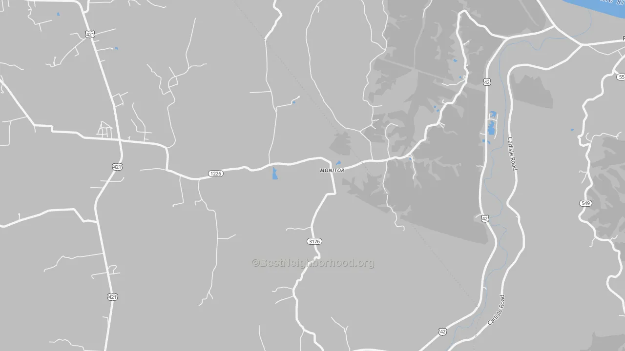 Transit Grade map of Monitor, KY