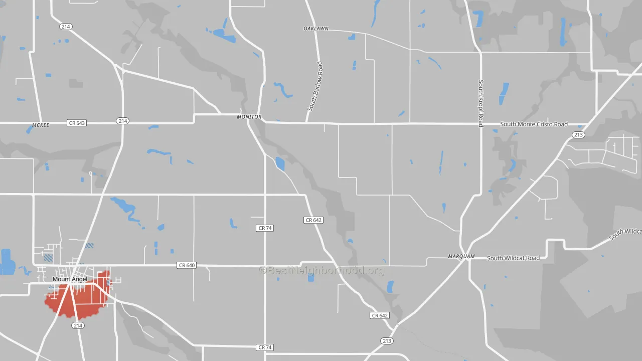 Transit Grade map of Monitor, OR