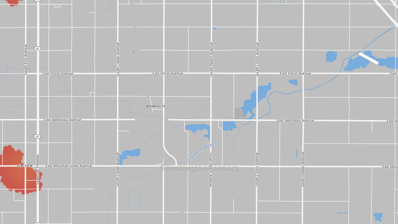 Transit Grade map of Monmouth, CA