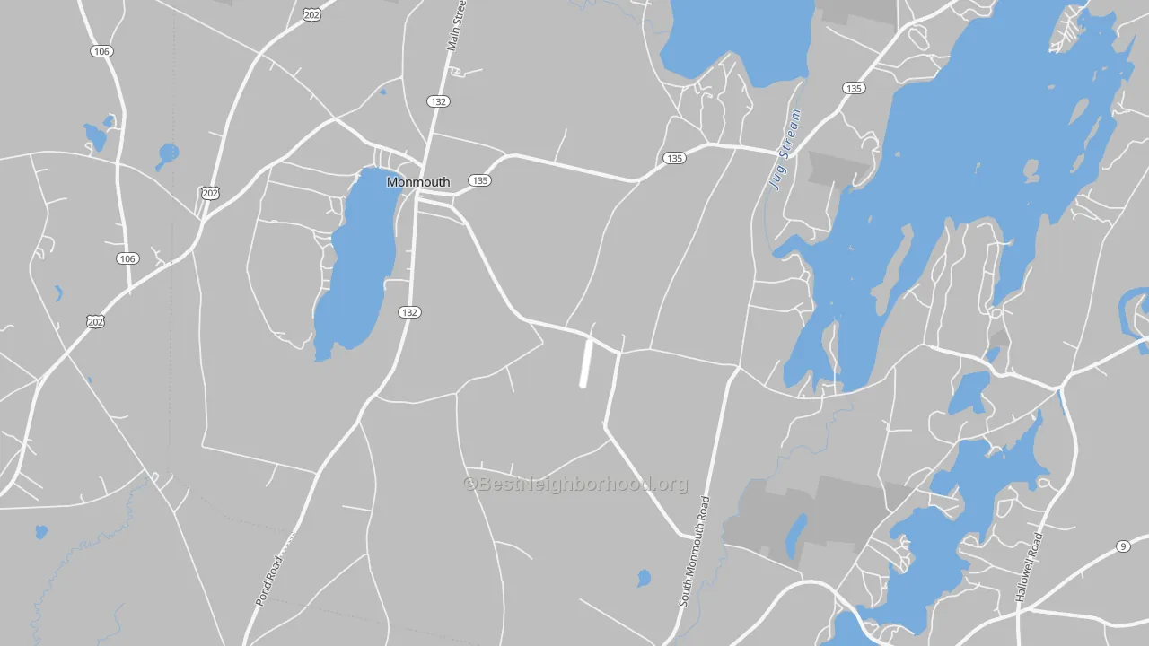Transit Grade map of Monmouth, ME