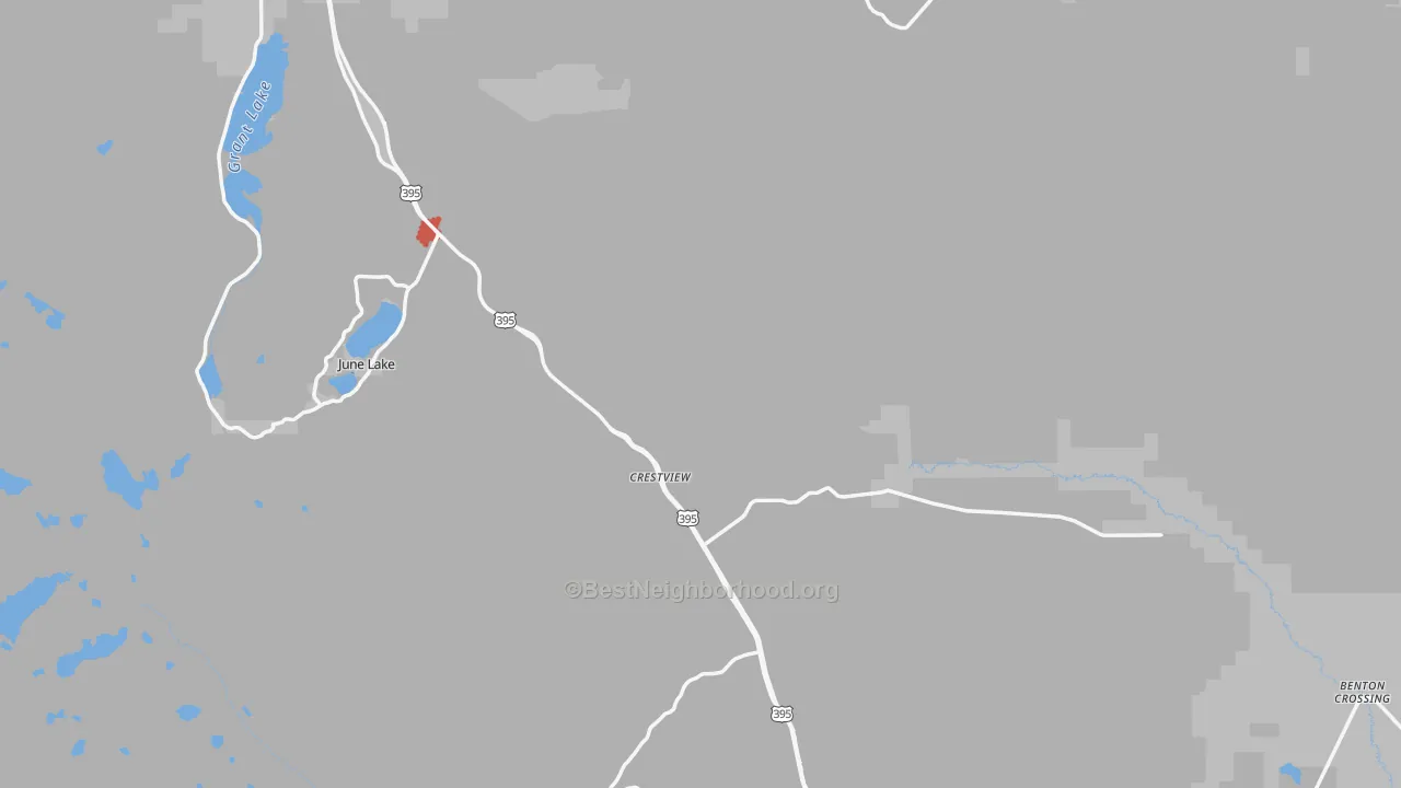 Transit Grade map of Mono County, CA