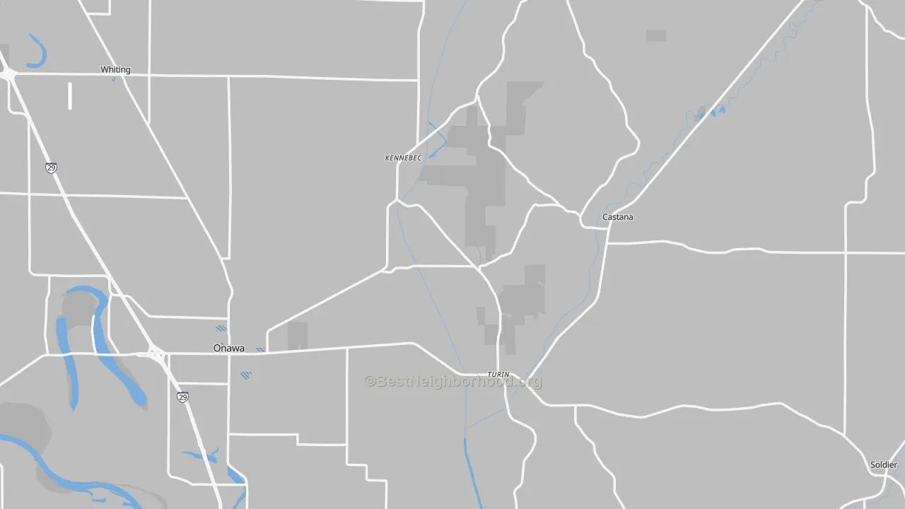 Transit Grade map of Monona County, IA