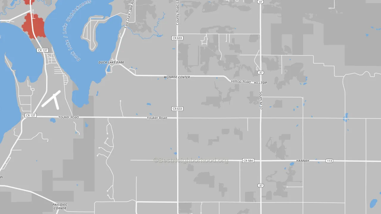 Transit Grade map of Monroe Center, MI
