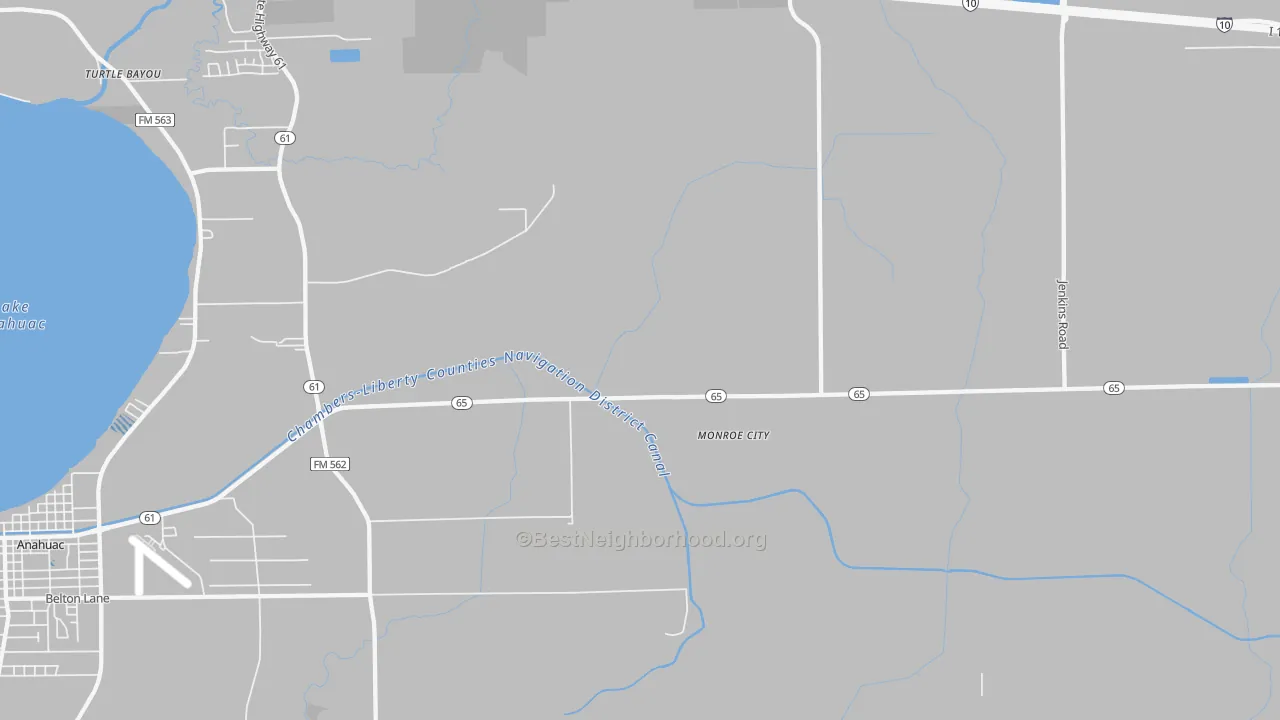 Transit Grade map of Monroe City, TX