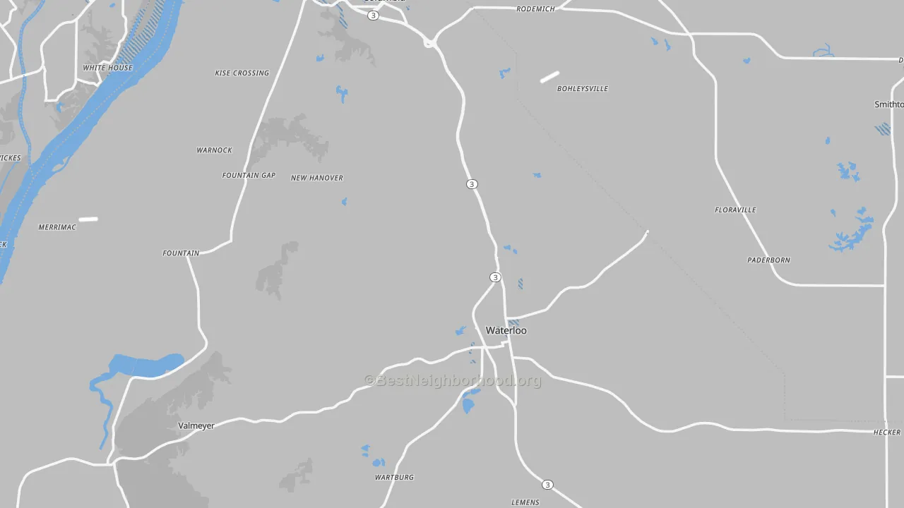 Transit Grade map of Monroe County, IL