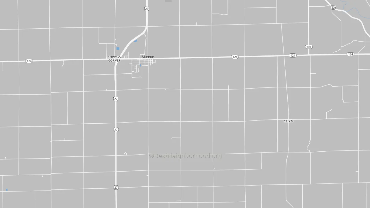 Transit Grade map of Monroe, IN
