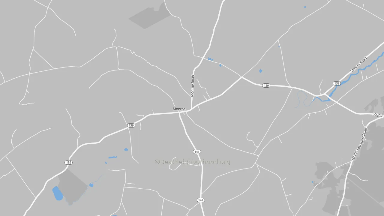 Transit Grade map of Monroe, ME
