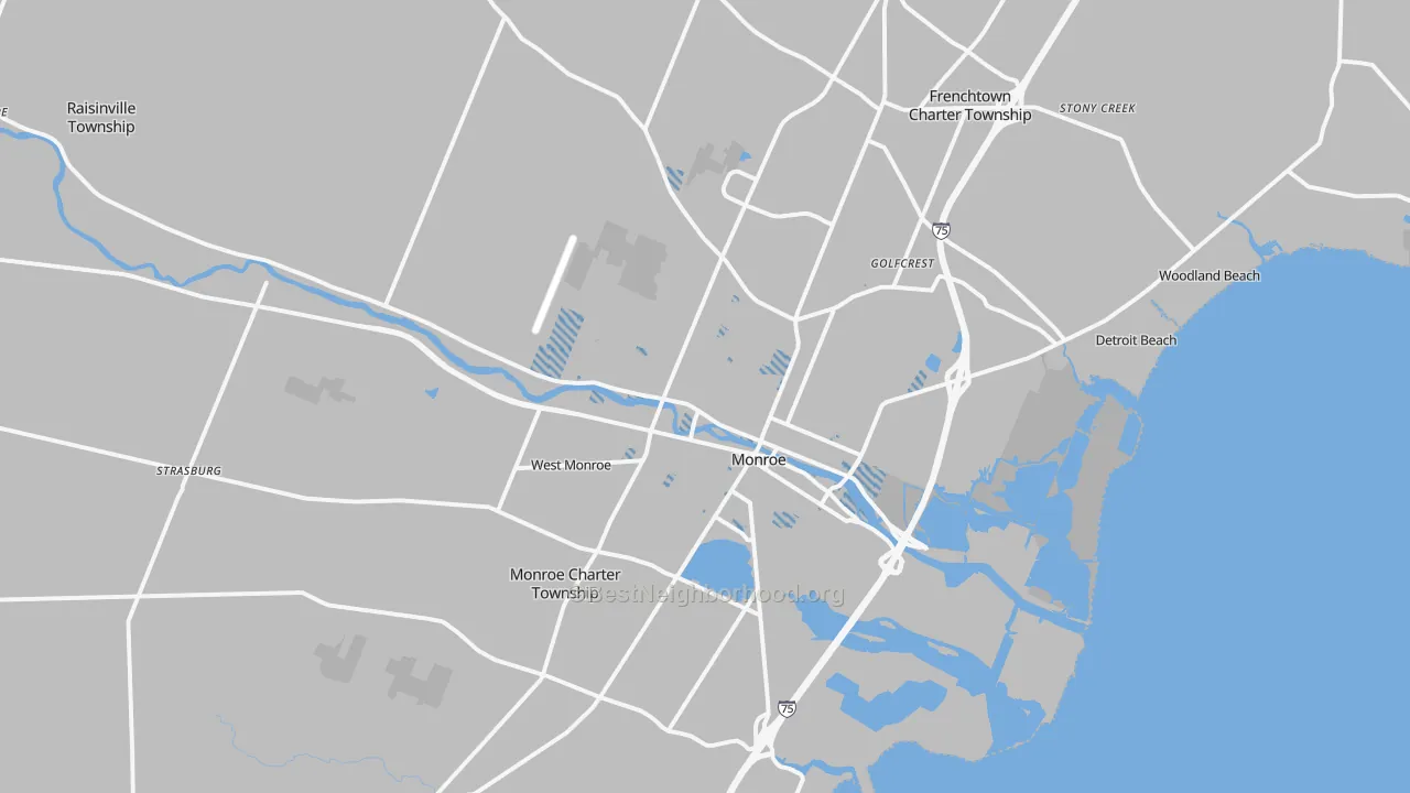 Transit Grade map of Monroe, MI