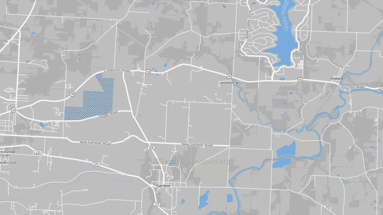 Transit Grade map of Monroe Mills, OH