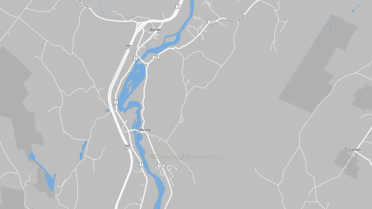 Transit Grade map of Monroe, NH