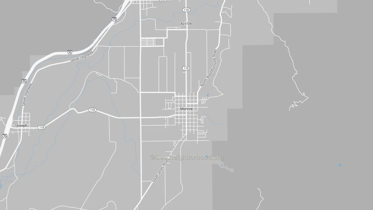 Transit Grade map of Monroe, UT