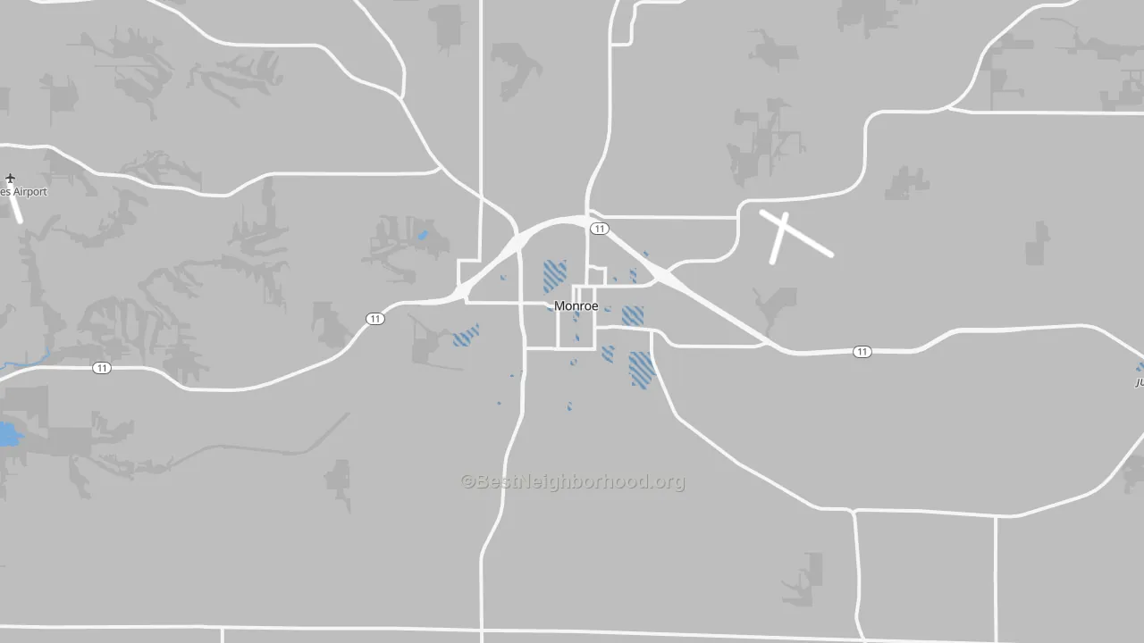 Transit Grade map of Monroe, WI