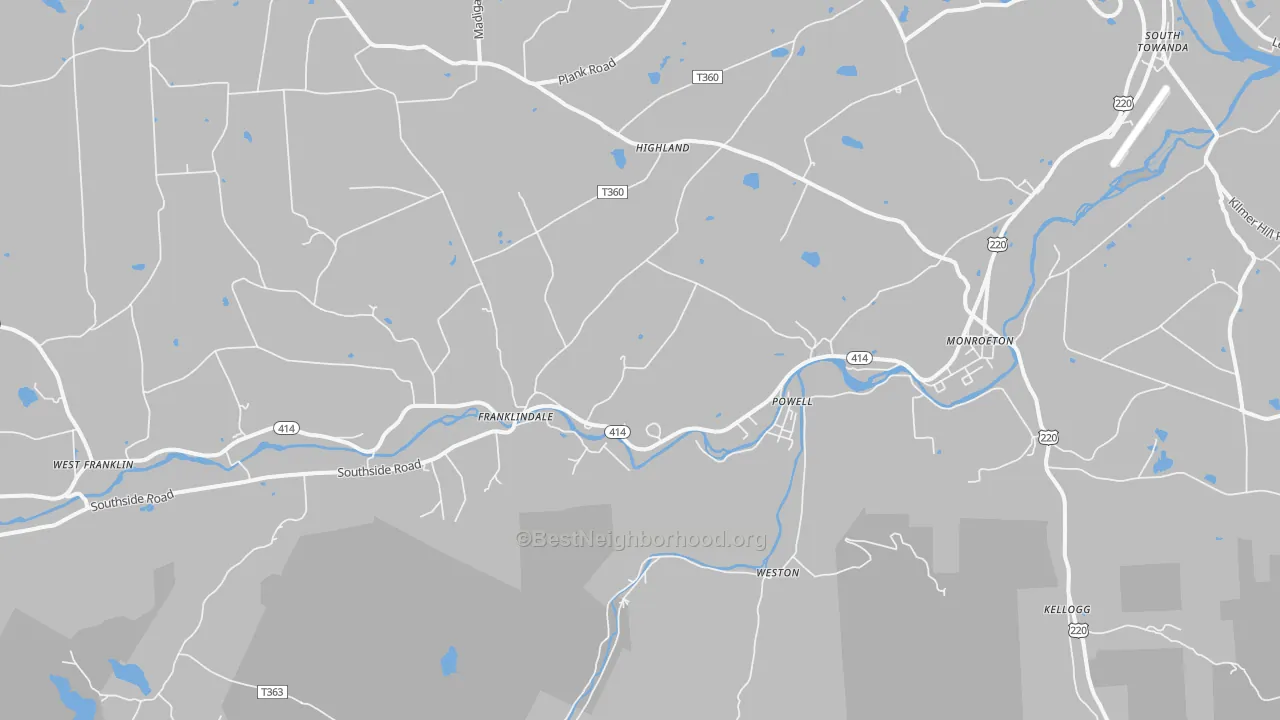 Transit Grade map of Monroeton, PA