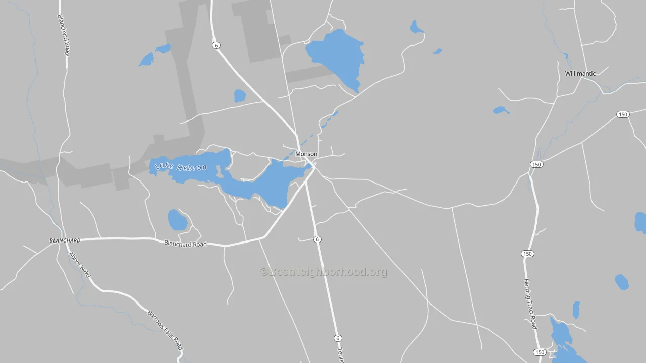 Transit Grade map of Monson, ME