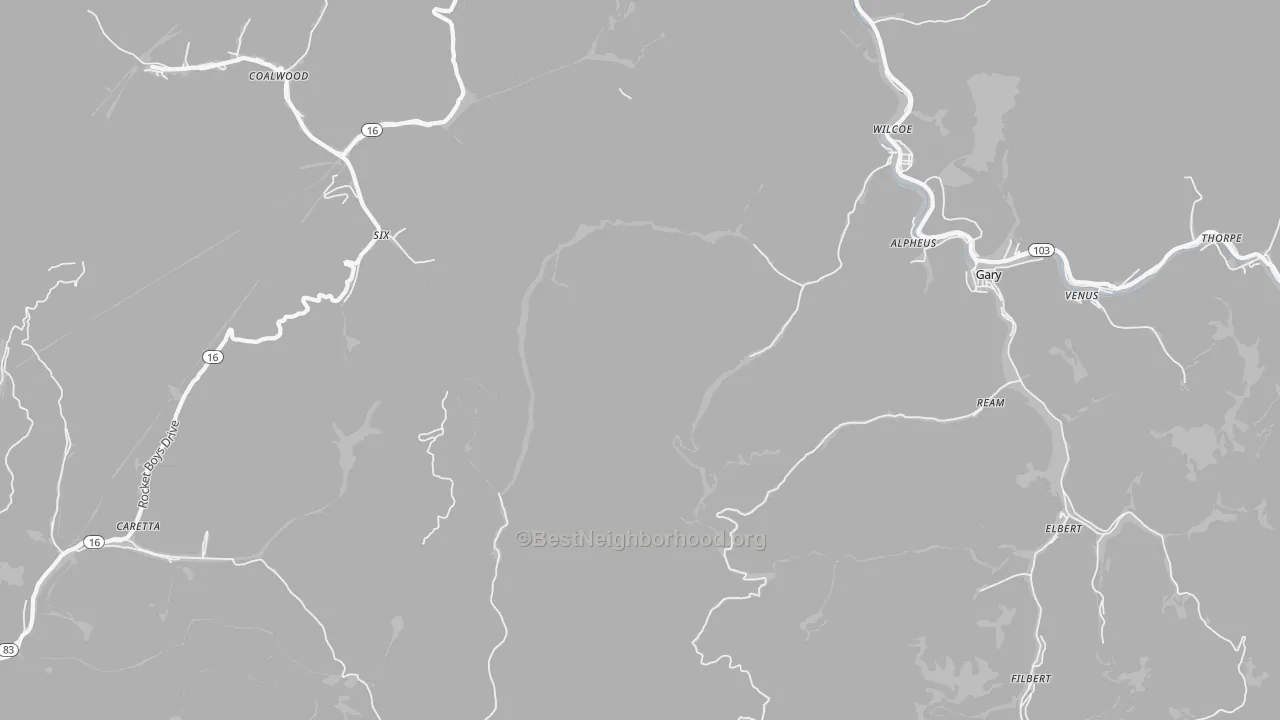 Transit Grade map of Monson, WV