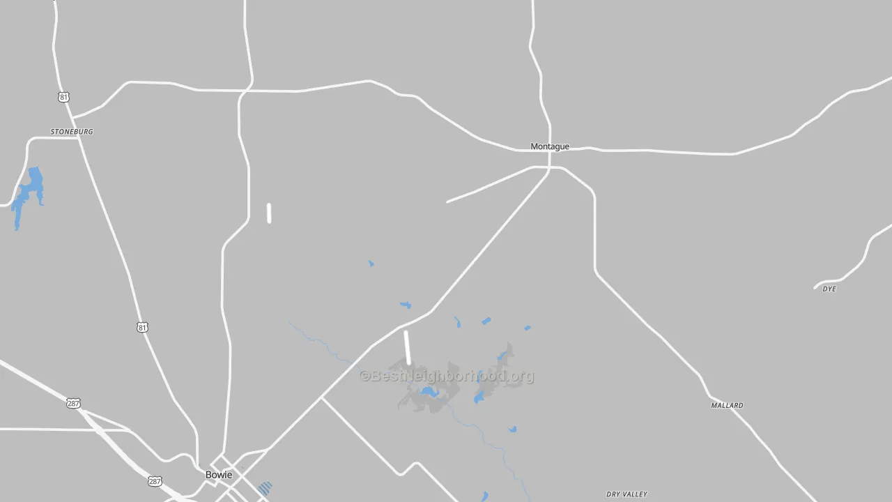 Transit Grade map of Montague County, TX