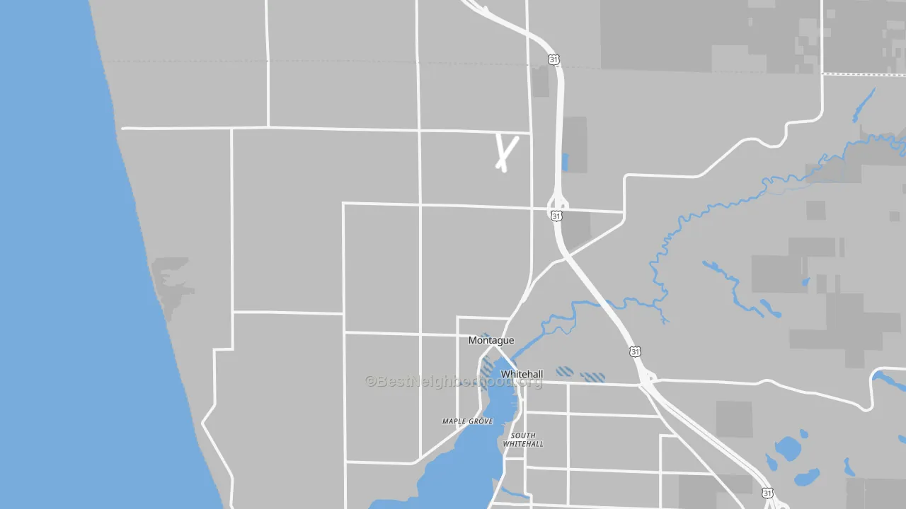 Transit Grade map of Montague, MI