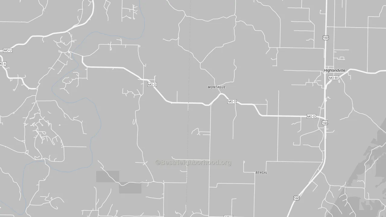 Transit Grade map of Montague, MO