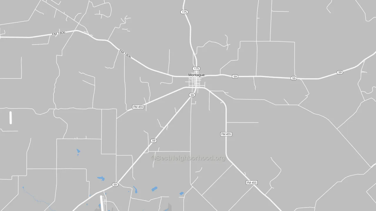 Transit Grade map of Montague, TX