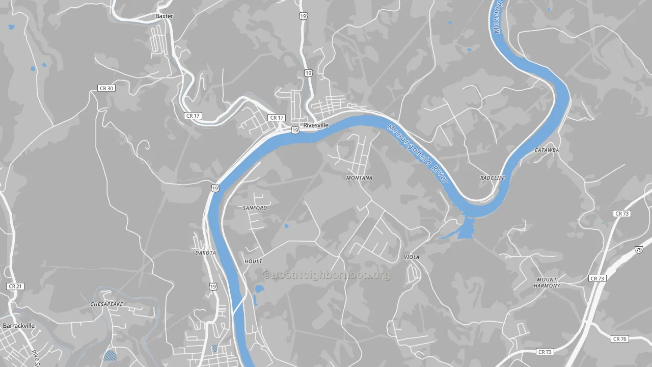 Transit Grade map of Montana Mines, WV