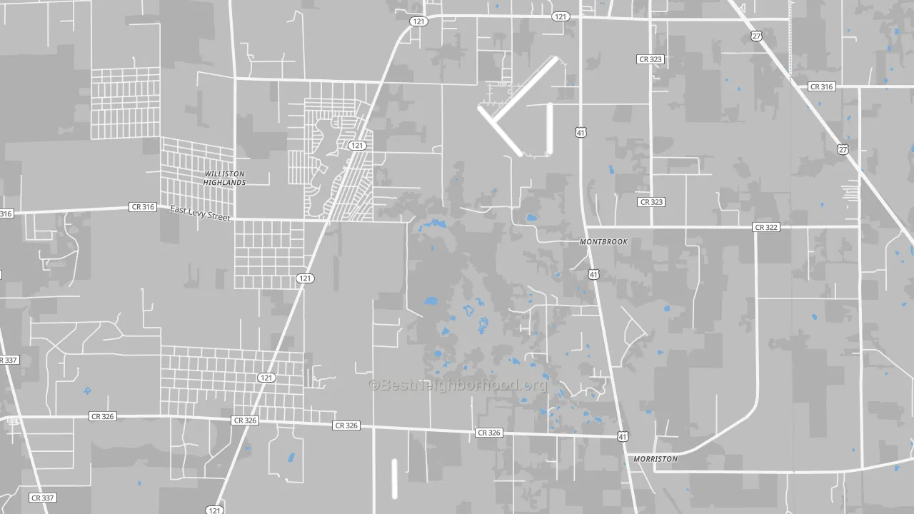 Transit Grade map of Montbrook, FL