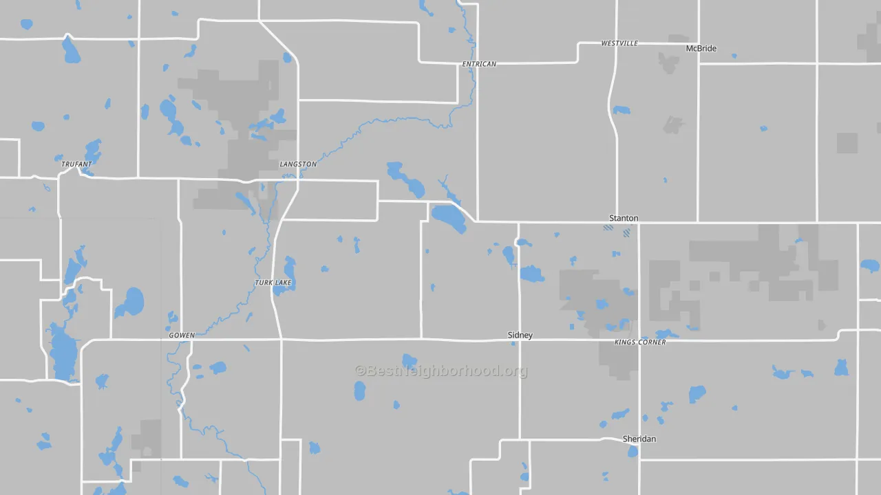 Transit Grade map of Montcalm County, MI