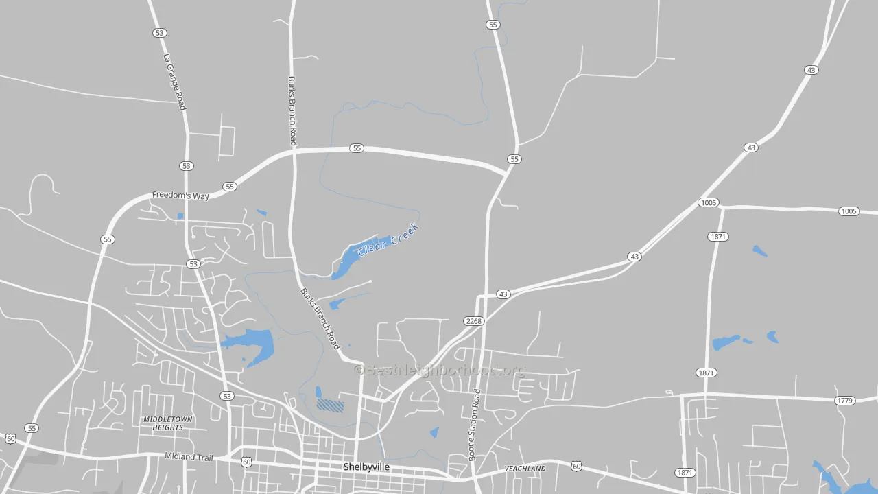 Transit Grade map of Montclair, KY