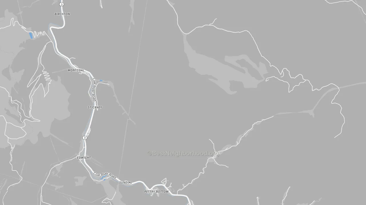 Transit Grade map of Montcoal, WV